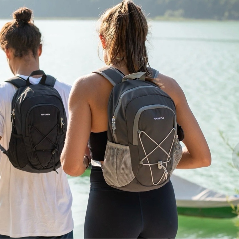 Waterfly 12L Lightweight Hiking Backpack Daypack Travel School Bag Black - Picture 13 of 14